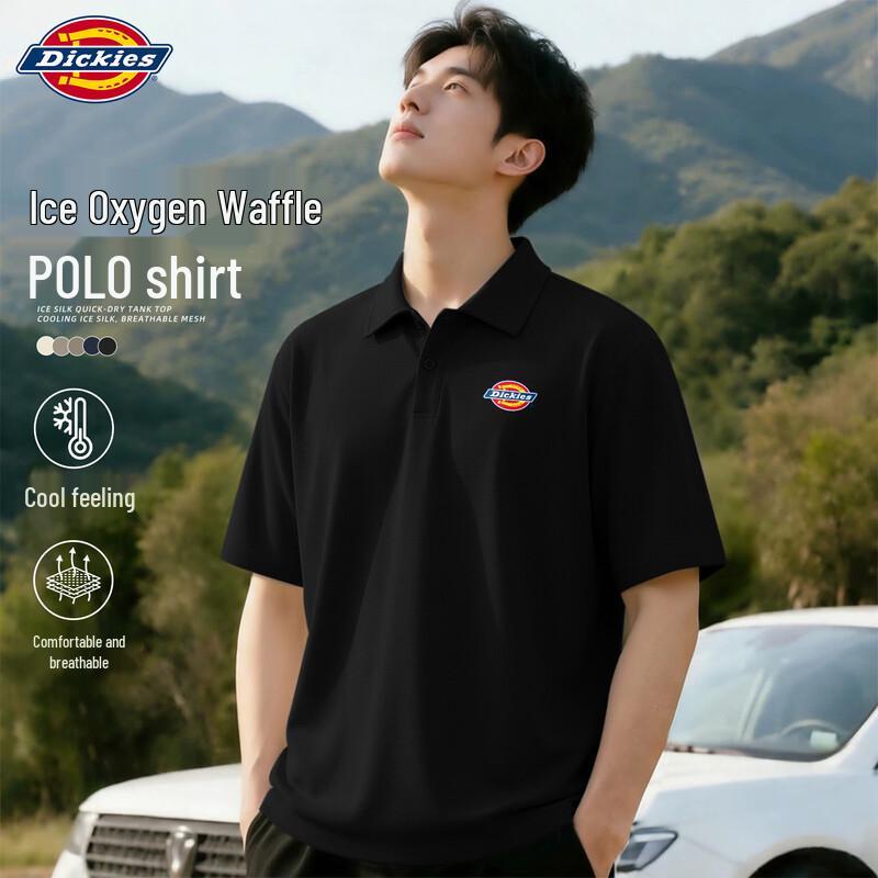 

Dickies Men s Summer Waffle Polo Shirt 2XL