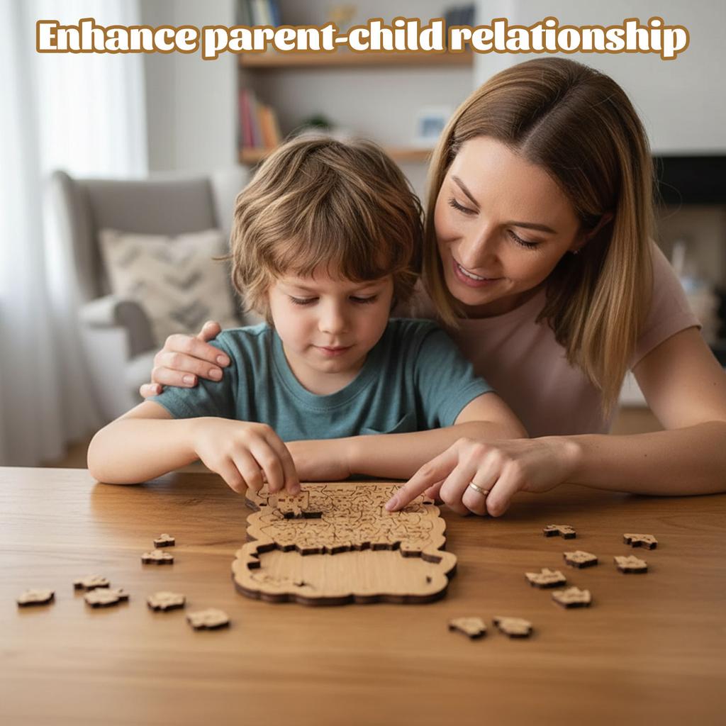 Wooden Shape Puzzle , 100 Cats Themed Brain Teaser, Educational  Toy For Kids & Adults