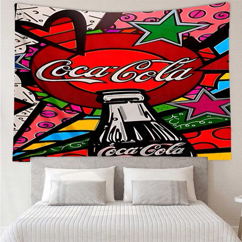 Coca-cola Artwork Design Tapestry Room Decoration Wall Hanging for Living Room Bedroom, Dormitory, Birthday and Christmas Gifts