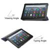 Trifold PU Leather Tablet Cover Protective Case with Automatic Sleep for New Fire HD 8 12th Generation 2022 Release Simple Style