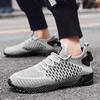 Men's fly-woven running shoes outdoor hiking sneakers spring and summer low-top mesh cloth large-size jogging shoes