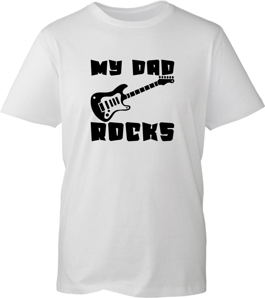 Mon Papa est Génial T-shirt Fête des Pères Grand-père Musicien Amoureux de la Musique Cadeau Guitare Haut