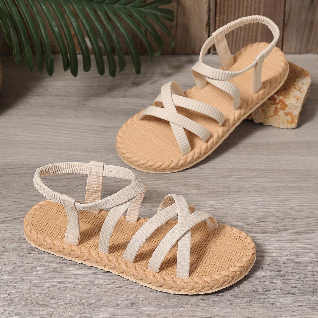 Fashion Fashion Women's Sandals 2025 Summer New Casual Beach Sandals for Women Flat Sandals Bohemian Vacation Outwear Sandalias De Mujer