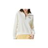 Levis FW22 Solid Color Zip Collar Long Sleeve Sweatshirt Women Sweatshirt White A5194-0001