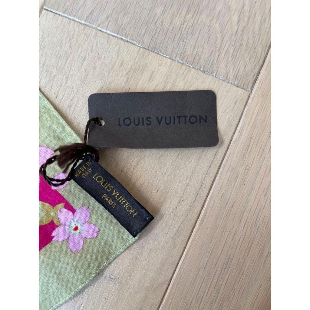 Used Louis Vuitton x Takashi Murakami Cherry Blossom Bandana Scarf