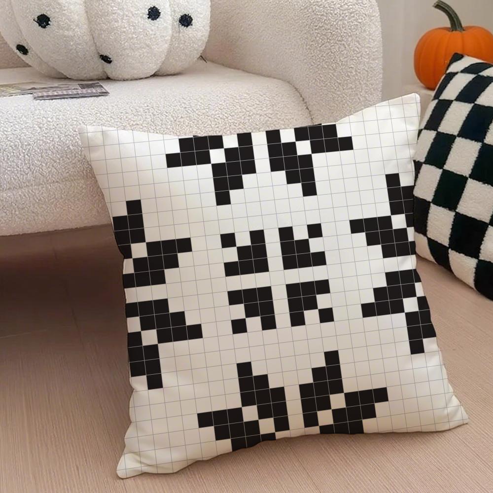 Retro Pixeliger Ar Pixel-Druck Textur Kissenbezug Überwurf-Kissenbezug Verdeckter Knopf Strapazierfähiges Polyester Stuhlkissen