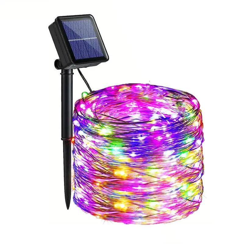 Outdoor LED Solar String Lights Wedding Xmas Decor Garden Solar Fairy Lights Waterproof for Patio Street Trees Balcony Yard