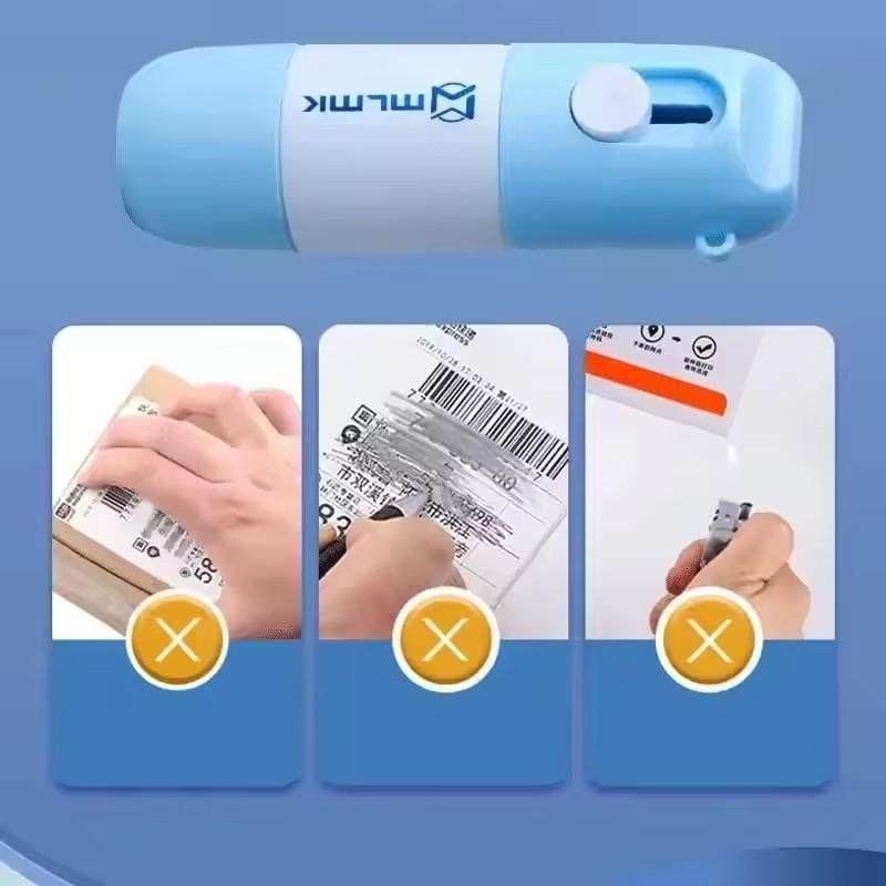 2 in 1 Express Tool Thermal Paper Correction Liquid Package Unpacking Knife Home Office Identity Data Security Protection Liquid