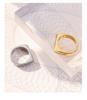 18K Gold-Plated Titanium Steel Geometric Stacking Rings