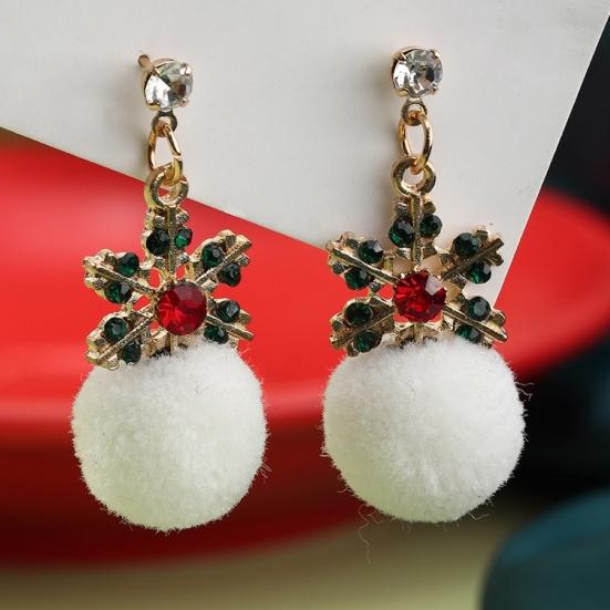 Set Di 6 Paia Di Orecchini Pendenti Natalizi Con Tema Fiocco Di Neve, Babbo Natale E Albero, Gioielli Regalo Per Donne E Bambine, Lega E Smalto - 3