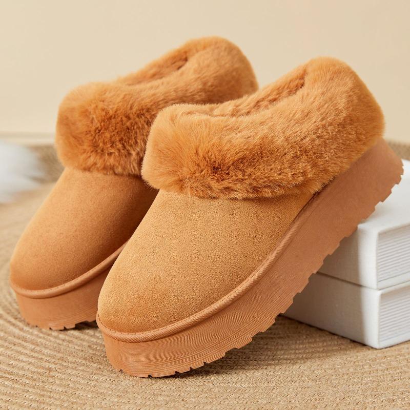 Women's Shoes Autumn and Winter New Thick-soled Snow Boots Casual Warm Thick-soled Bread Shoes Velvet Warm Cotton Shoes