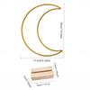 Gold Floral Garland Frame Triangle Moon Shape Hollow Out Metal Hoop Wreath Frame  Wedding Decor
