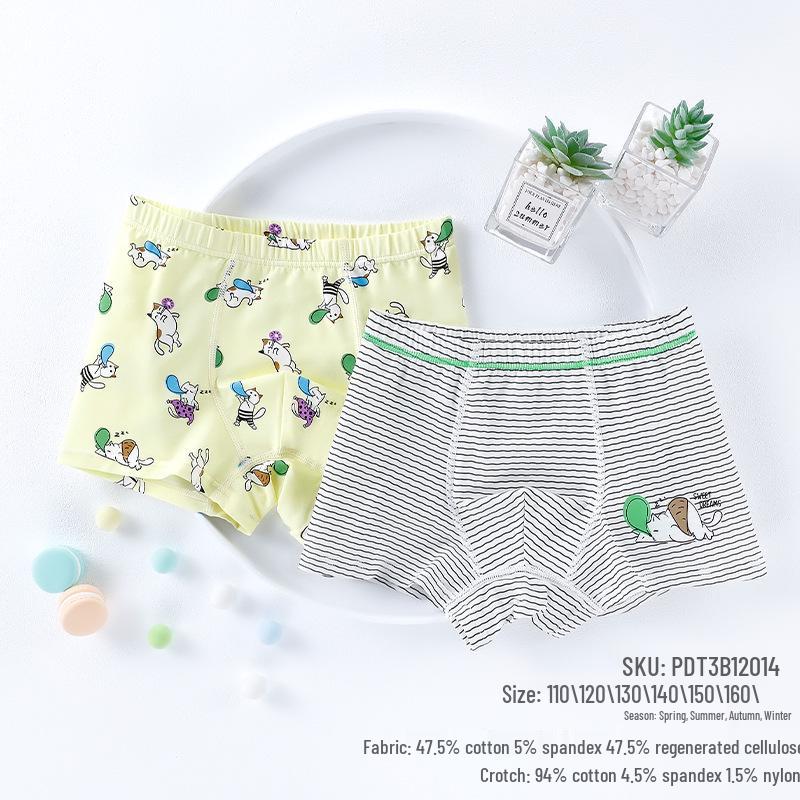 Boys' Pure Cotton & Modal Breathable Boxer Briefs, Sweat-Wicking, 50-Pack, Available In Small, Medium, Large