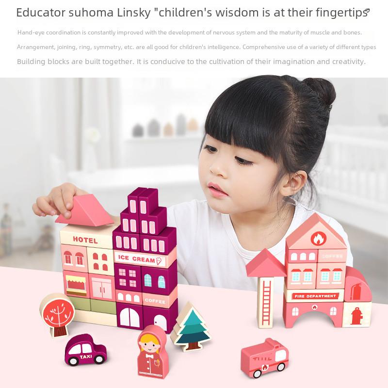 City Building Traffic Blocks Kids Educational Toy Babys Early Set Learning