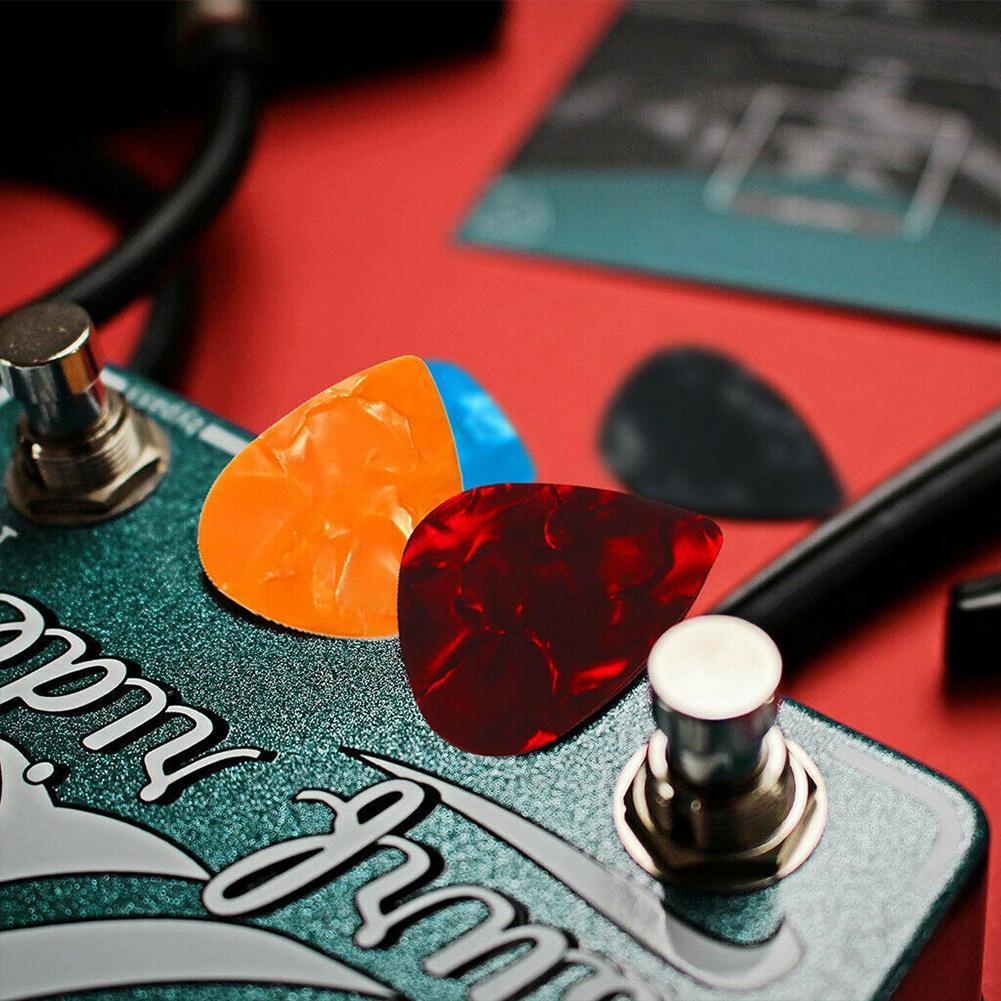 10Pcs Guitar Picks & Guitar Pick Holder Set For Acoustic Guitar Electric Guitar Bass Ukulele Stick-on Holder (Random Color)