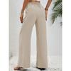 Women's Casual Comfortable Wide Leg Long Pants Solid Color Versatile