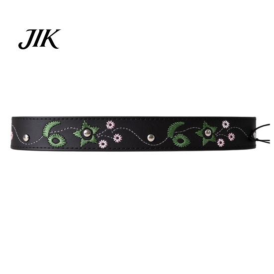 Boho Hat Accessories Ethnic Style Cowboy Band, Durable PU Leather Embroidered Embroidery Strap Strap, Adjustable Decorative Belt for Wide Brim