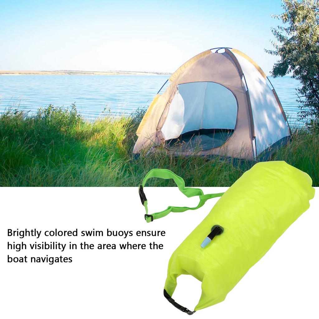 Schwimmboje Freiwasserschwimmen Blase Sicherheitsboje Tasche Hohe Sichtbarkeit für Outdoor-Wassersport