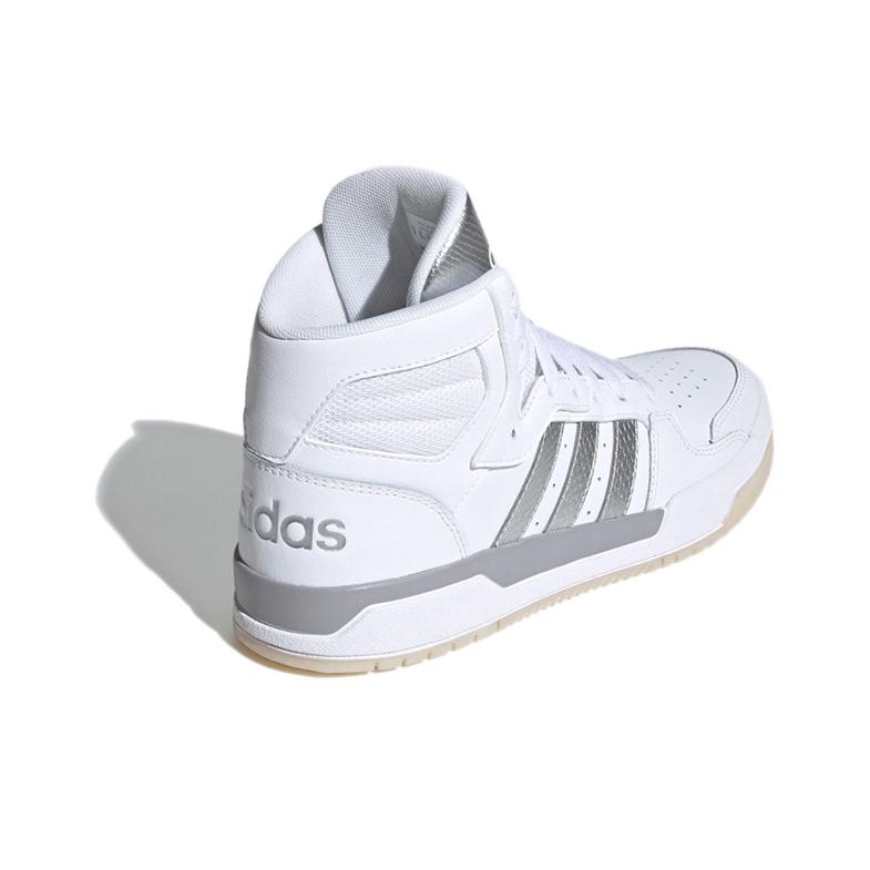 adidas Zapatillas de Caña Alta de Cuero Sintético Neo Entrap para Mujer Zapatillas Blancas Plata FW3479