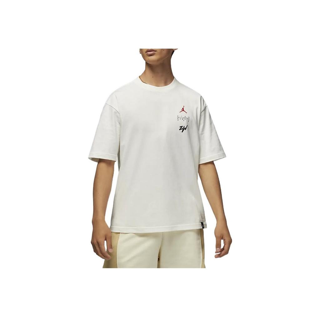 Jordan Alphabet Logo Print Short Sleeve T-Shirt Men Tops White DV2451-133