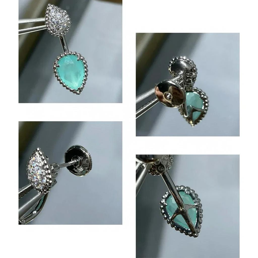 Musla Designer Hot Sale Vintage Earrings for Women Gift Luxury Jewelry Fashion Water Drop Eardrop Pure 925 Sliver Party Ear Stud