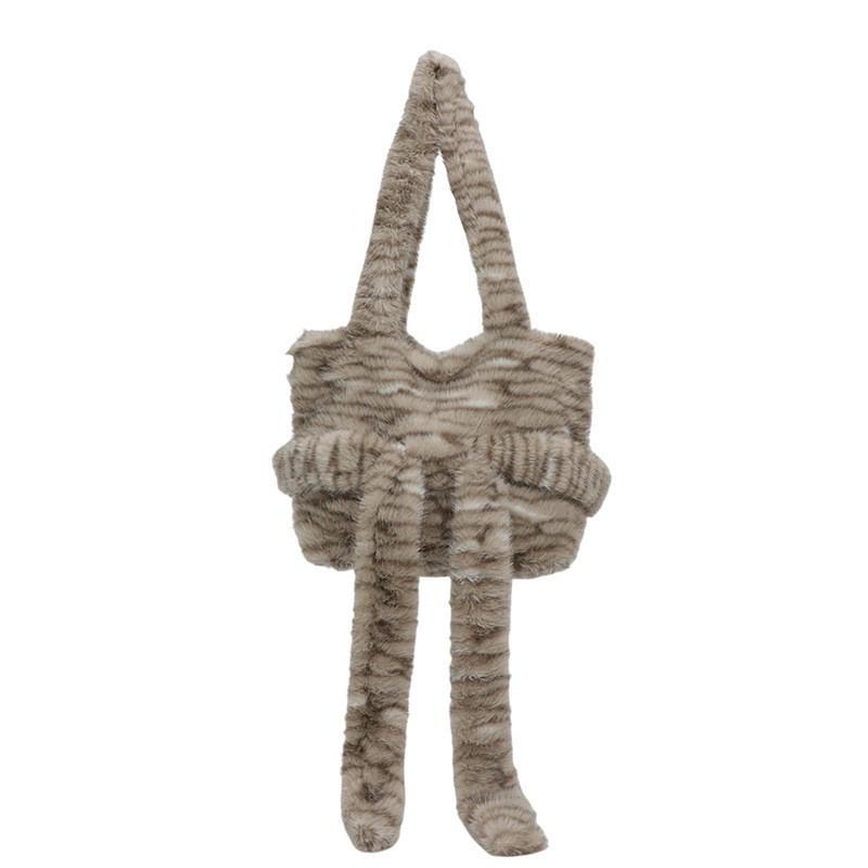 

Cute Plush Bag Women s Niche Design Fluffy Shoulder Ins Internet Celebrity Girl Out Of Street Armpit