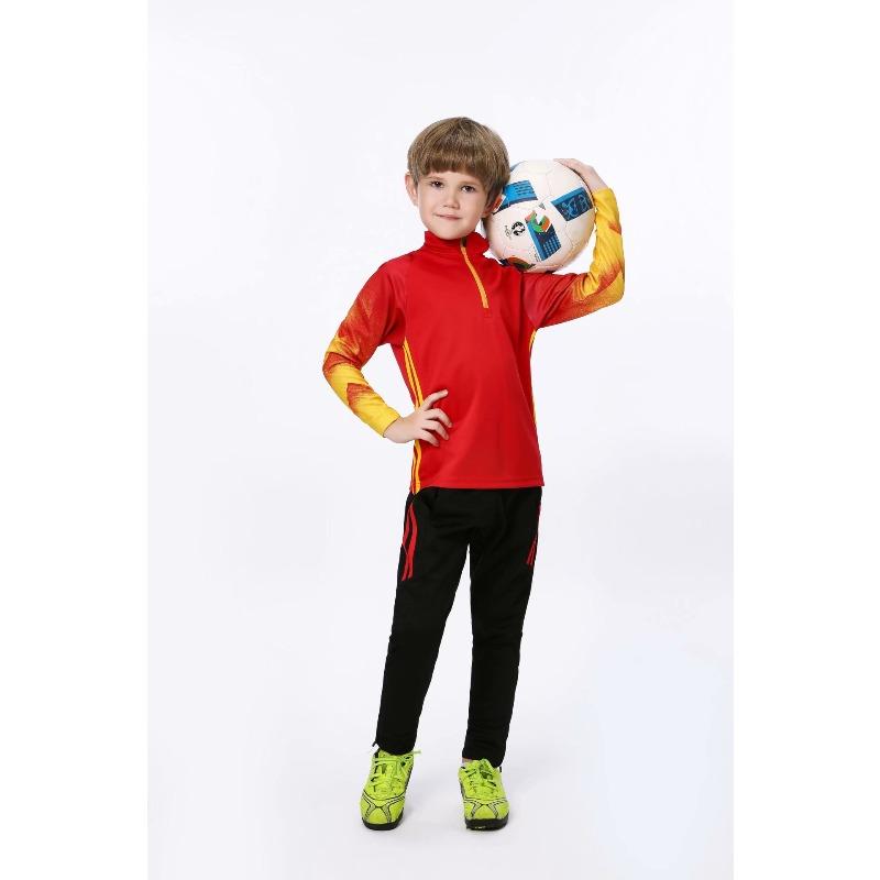 Football Jersey Children'S Quick-Drying Suit Football Jersey Sports Suit Autumn And Winter Long-Sleeved Training Jersey Girls' Primary School Students
