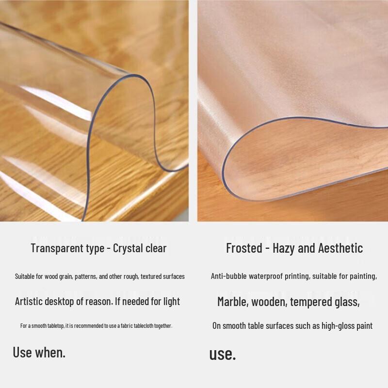 Portable Thickened PVC Transparent Dining Table Mat