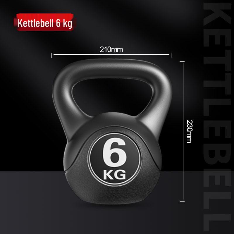 Black Kettlebell for Men & Women Home Fitness - Strength Training Equipment