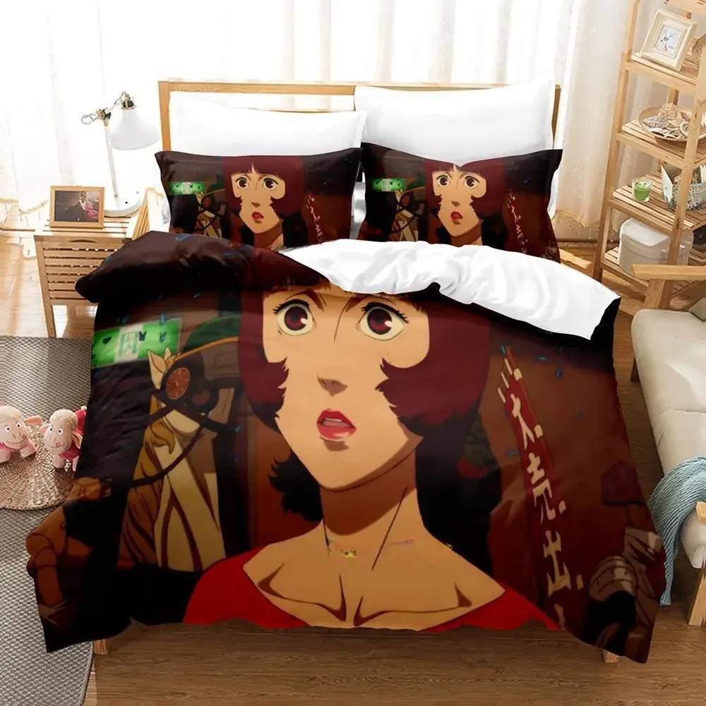 Anime Paprika Zestaw Pościeli Pojedynczy Bliźniak Pełny Queen King Size Zestaw na Łóżko Sypialnia dla Dorosłych Dzieci Zestawy Poszewek na Kołdrę Zestaw Prześcieradeł Anime