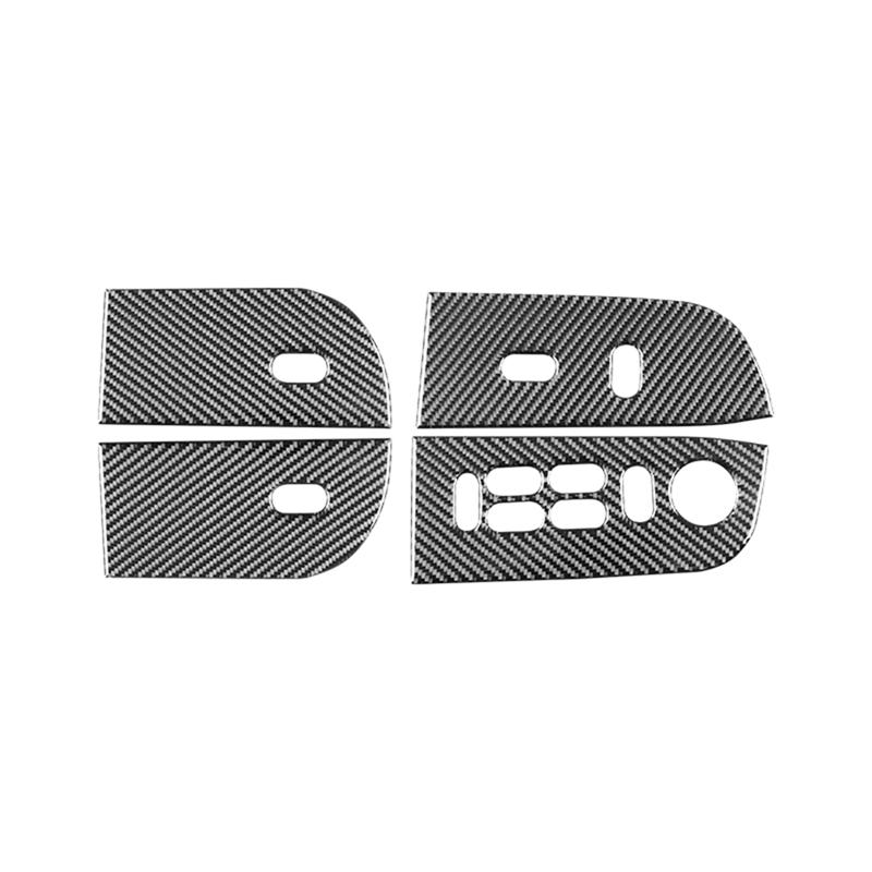 For Ford F150 2004-2008 LHD Carbon Fiber Car Window Lift Switch Panel Cover Sticker Trim Accessories
