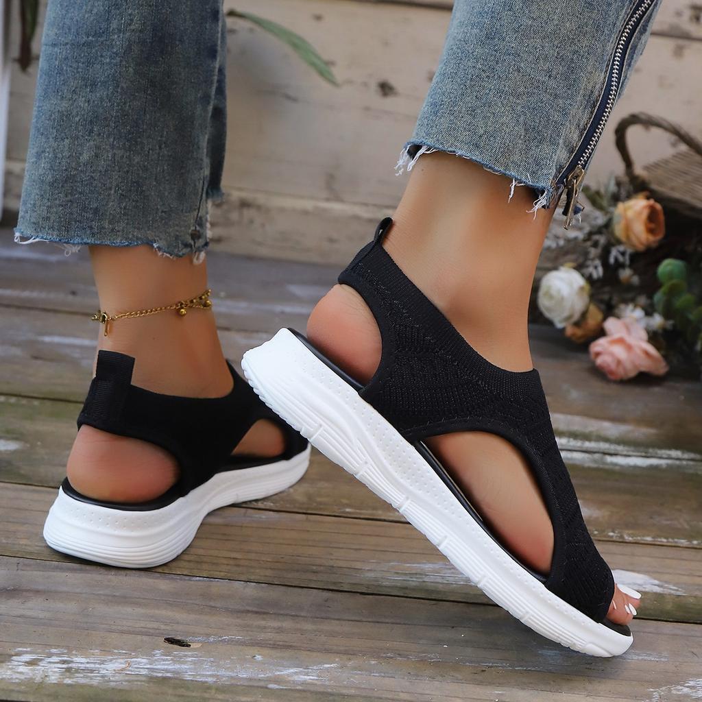 Fashion Ladies Shoes 2025 High Quality Buckle Strap Women's Sandals New Closed Toe Office Summer Solid Wedge Sandals Zapatos