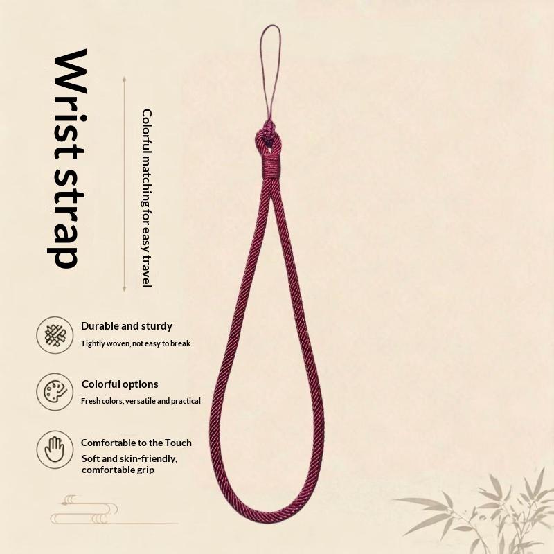Mobile Phone Lanyard Short Wrist Rope Reinforced Color Matching Hand-Woven Pendant Female Male Accessories Anti-Loss Lanyard.