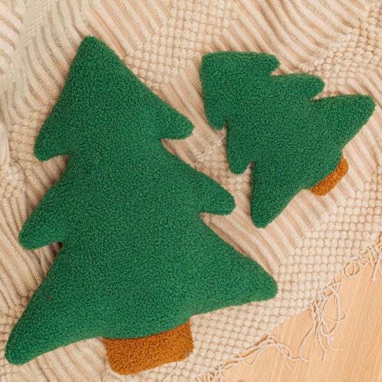 Christmas Tree Plush Pillow Doll Soft Xmas Tree Stuffed Throw Pillow Decorative Sofa Cushion Home Christmas Party Decor Gift