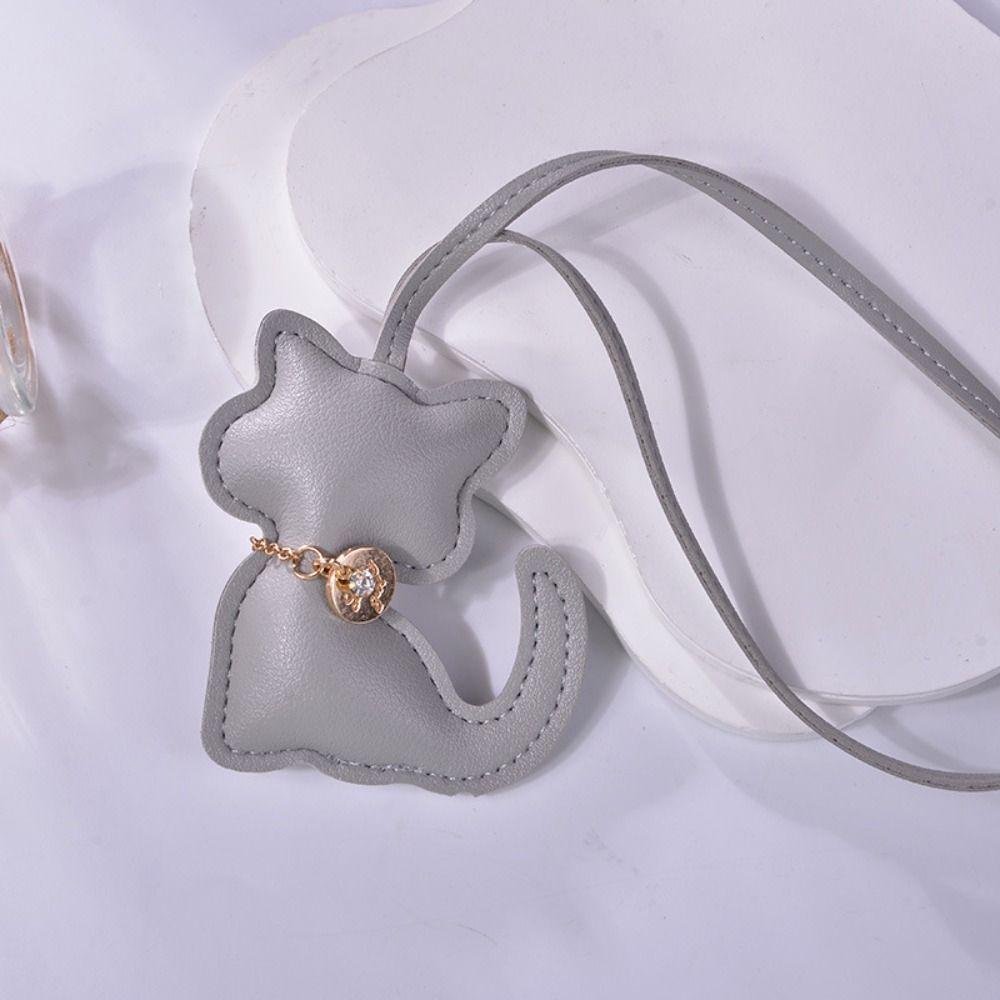 Car Key Holder PU Leather Keyring Animal Kitty Bag Pendant Cute Cat Keychain  Couple