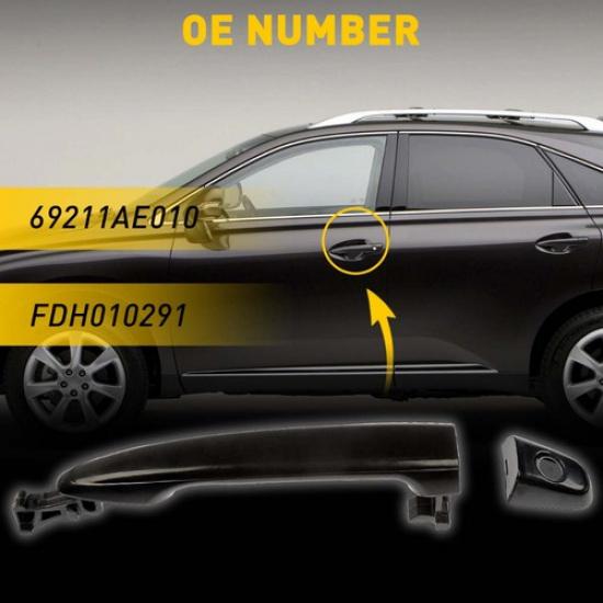 Exterior Door For 2007-2011 Camry Handle 2005-2012 Toyota Tacoma Front LH Black