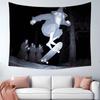 1pc Mens Vintage Skateboard Tapestry Cool Sporty Style Washable Polyester Wall Hanging for Bedroom Living Room Dorm Decor