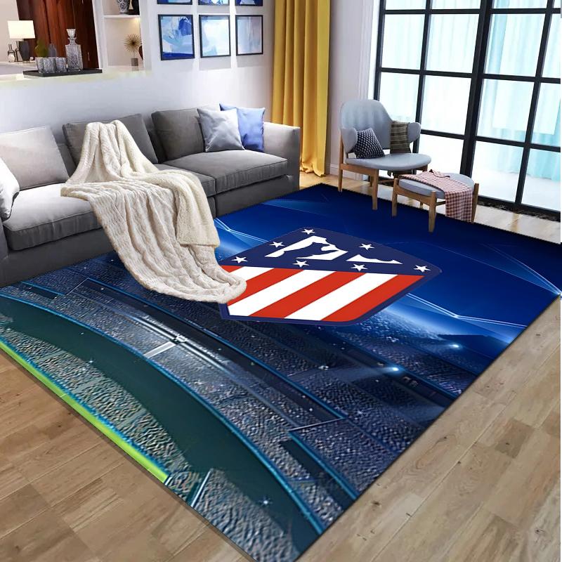 Football Club Pattern Rug, Indoor/Outdoor Mat, for Picnic, Gameroom, Bedroom, Office, Living Room, Home Decor Carpet, Birthday Gift