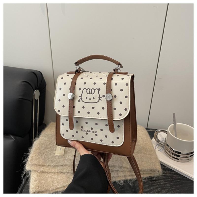 2 Spring and summer new textured simple bag fashion trend personalized backpack casual women s backpack белый