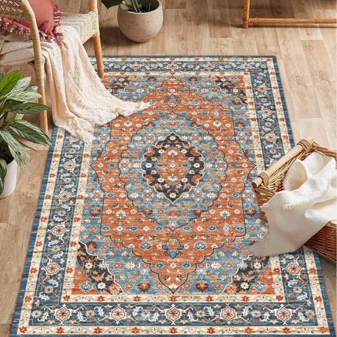 Persian Carpet Living Room Tea Table Bedroom Non Slip Carpet Anti Dirt and Easy To Maintain Sofa Carpet