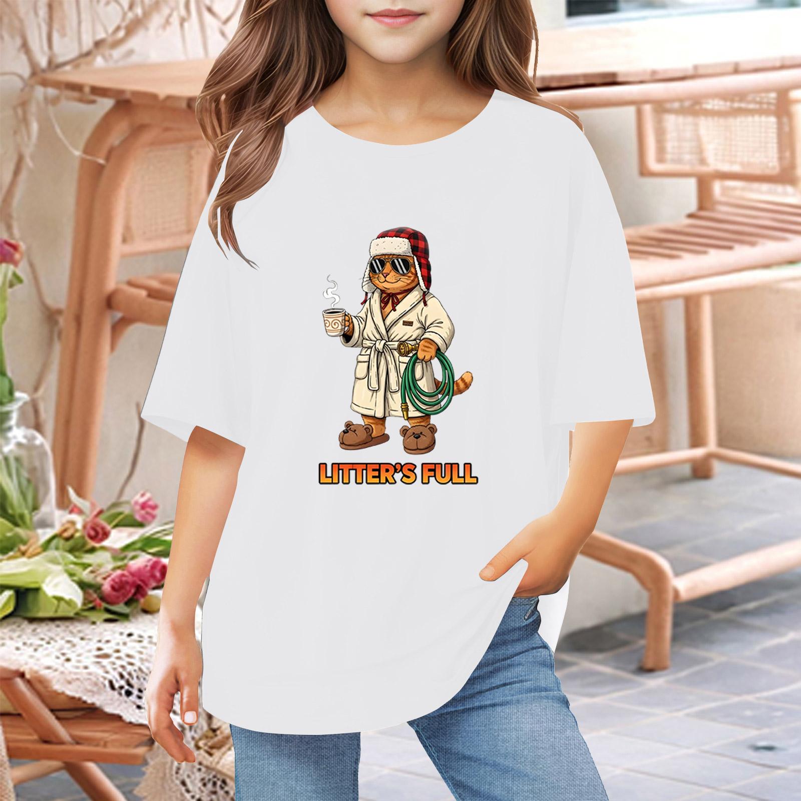 

Футболки для малышей, девочек и мальчиков, детские футболки с короткими рукавами и принтом для мальчиков и девочек 1-12 лет 160