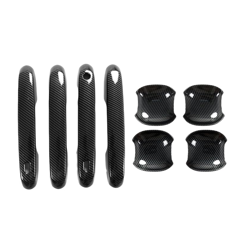 Ithacolea Door Handle Covers for the 2024 Toyota Land Cruiser 250 Custom Exterior Door Knob Bowl Panel Covers for LAND CRUISER 250 Fiber Pattern