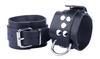 Ultra Black Leather Handcuffs - The Red - Handcuffs