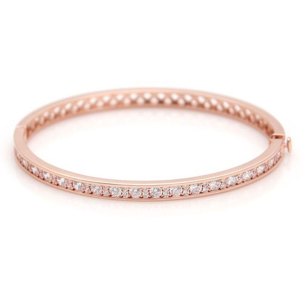 

14K Gp Cubic Zirconia Bangle Rose Gold Fashion Bracelet Summer Bracelet Bracelet Gift 14Kgp Bracelet Women s Bracelet Daily Bracelet