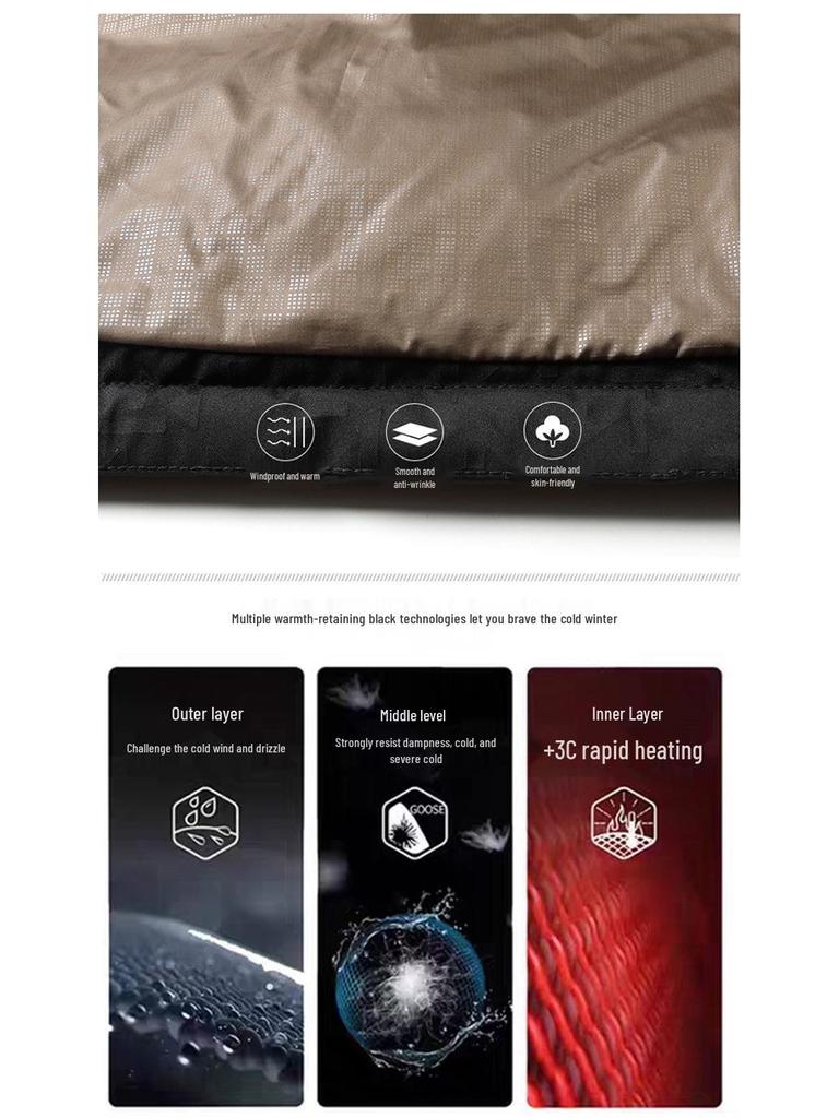 Herren Kapuzenjacke mit Baumwollfüllung: Lässiger, warmer, kurzer Wintermantel für Väter mittleren Alters, Neue Kollektion 2025