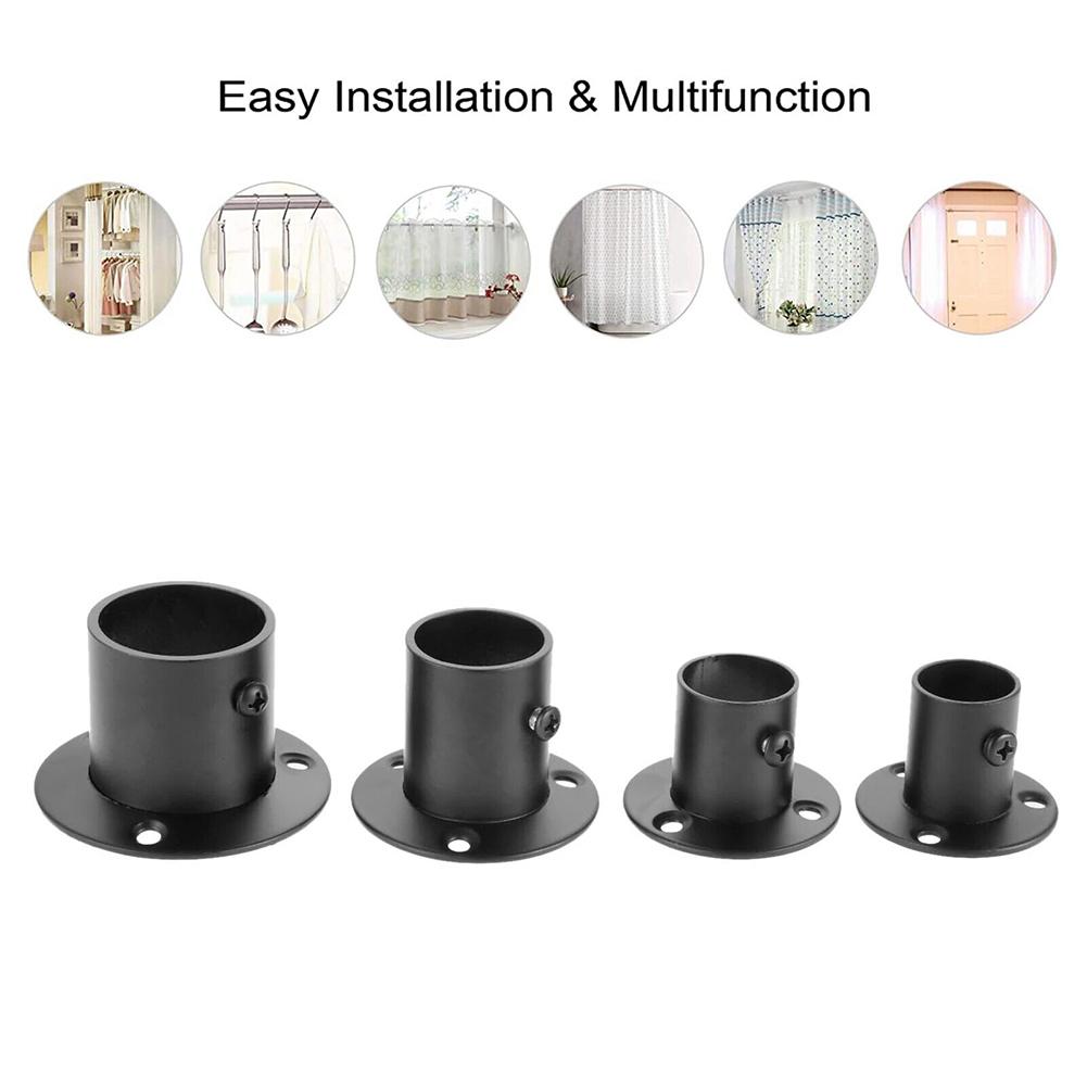 2 Stück Rohrstütze Kleiderstangenständer Kleiderschrank Hängeschiene Stange Stange Sockel Endhalterung Flanschhalter 19-32mm Beschläge