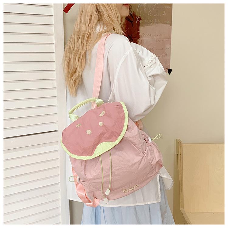 2025 Women's Colorblock Summer Dopamine Travel Backpack – Lightweight, Trendy, and Compact