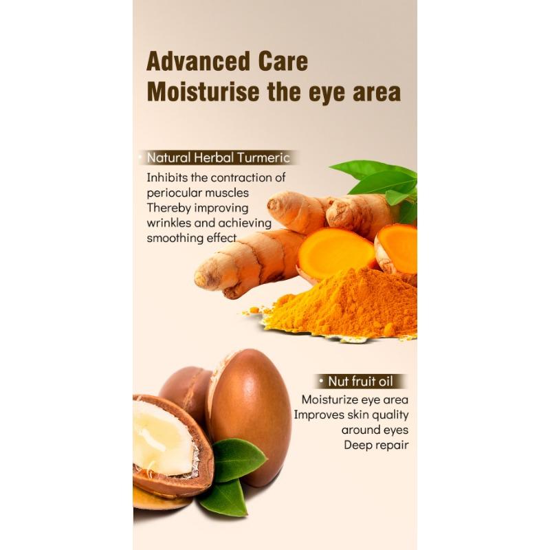 Cremă de ochi cu turmeric Desalinizarea liniilor fine Luminozitate Fermitate Anti-îmbătrânire Hidratantă și Iluminatoare