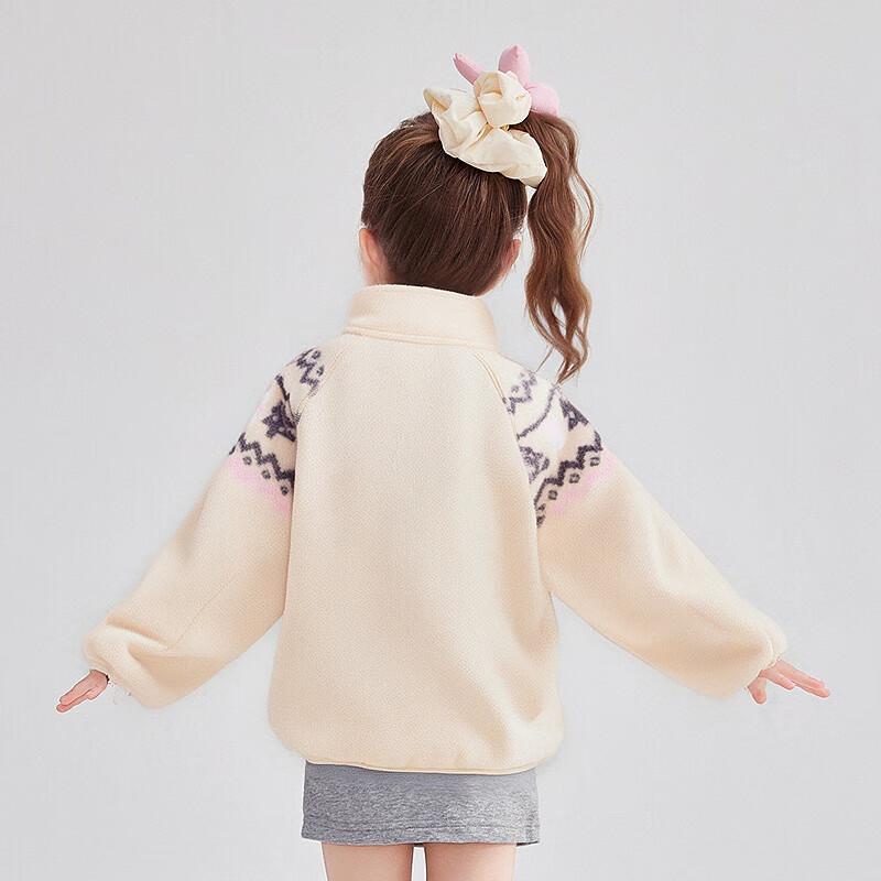 Deesha Girls 2025 Fall/Winter Printed Fleece Jacket 130