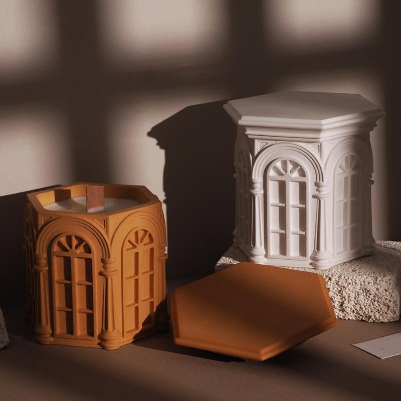 Candlestick Silicone Mold Silicone Candle Holder Molds Flexible Candle Jar Silicone Moulds Soft Silicone Mold for Candle